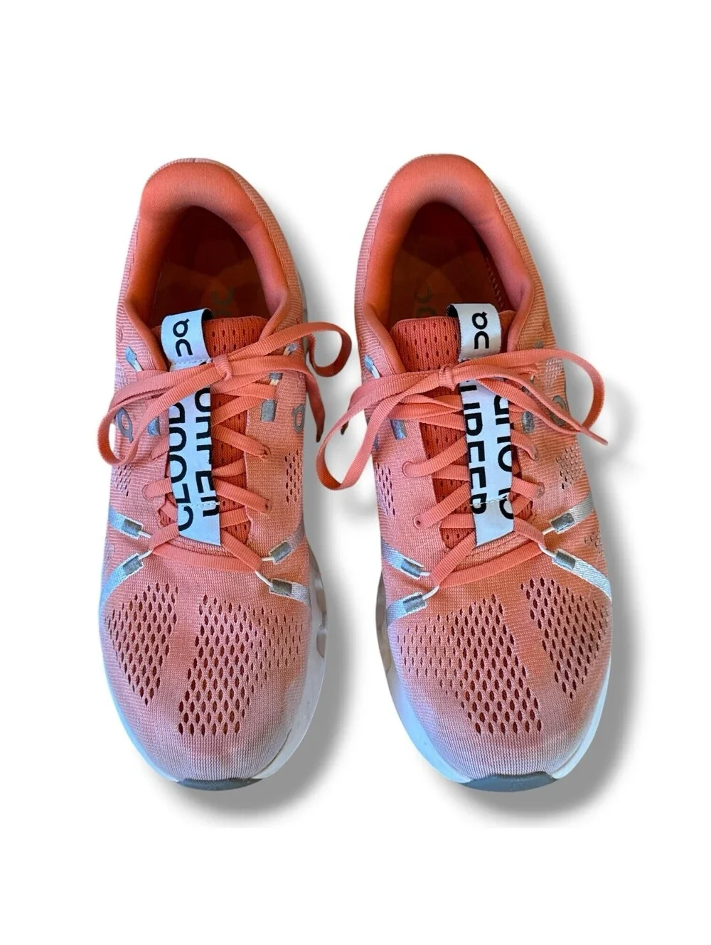 On Cloudsurfer Flame Orange White Athletic Running Shoes Sneakers Men’s Size 10